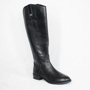 INC International Concepts Womens Fawne Black Leather Riding Boots